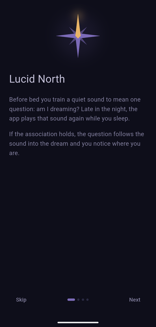 Lucid North — how the cue carries a question into the dream